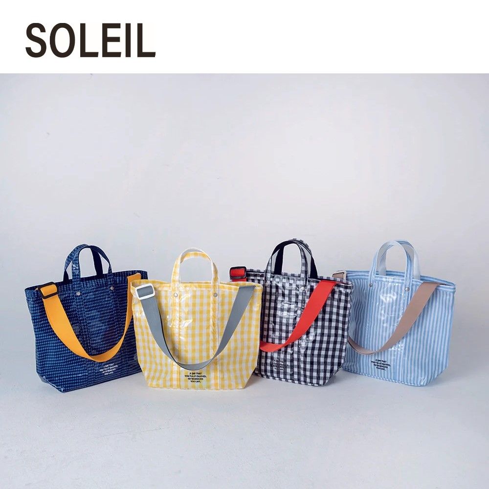 【ソレイユ/SOLEIL】内ポケットがサコッシュになるラミネートトートバッグ (3WAY)