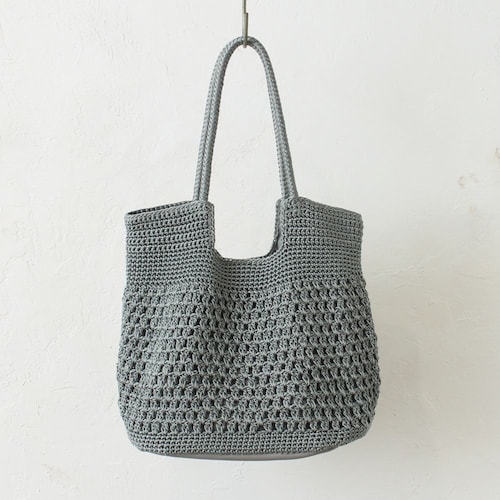 コード編みスクエアトートバッグ