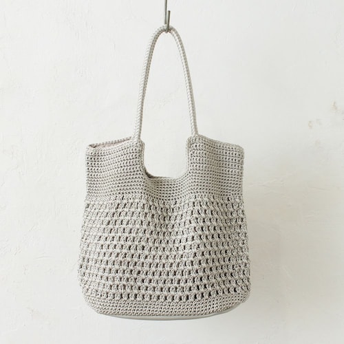 コード編みスクエアトートバッグ