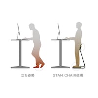 足と腰の２点サポートで負荷を分散