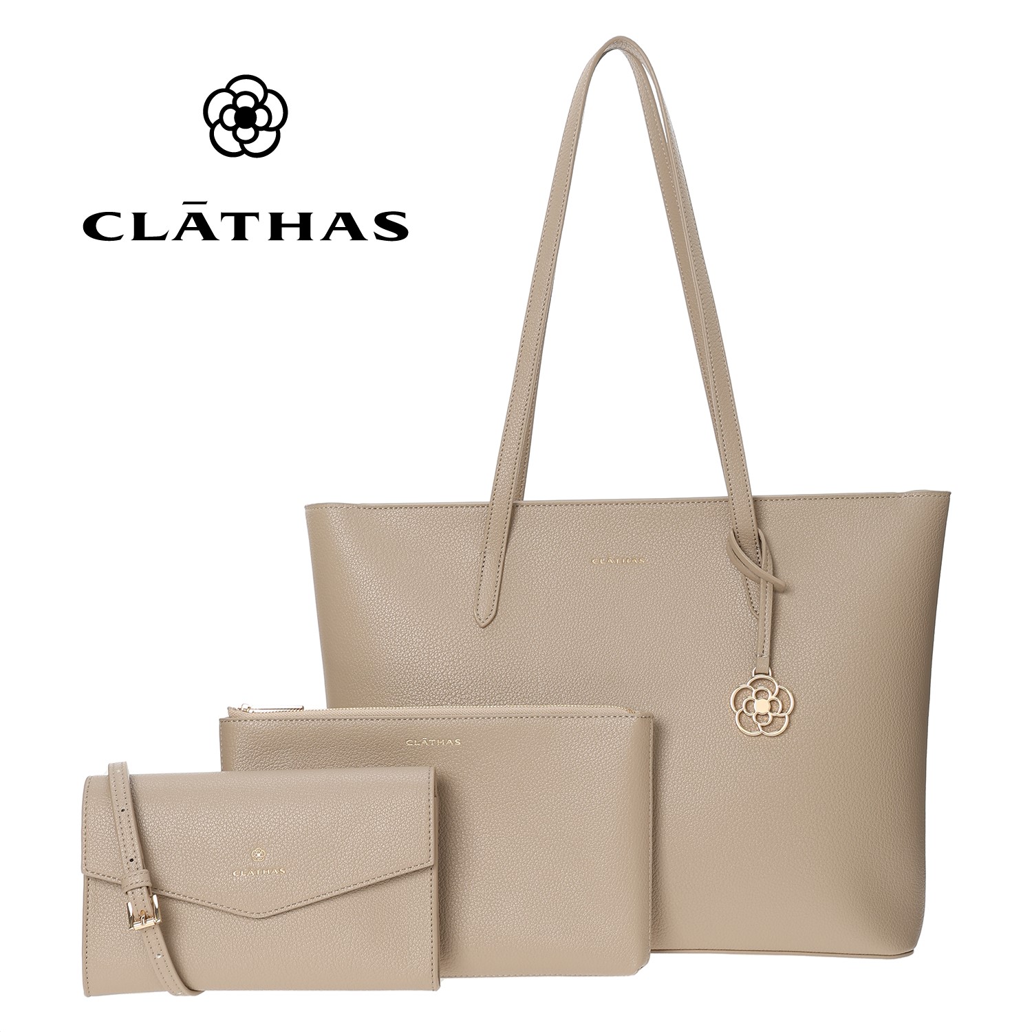【クレイサス/CLATHAS】ショルダーポーチ付き3点セットトートバッグ【A4対応】