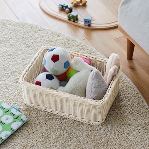 ささくれがないのでタオルやおもちゃ収納にもおすすめです
