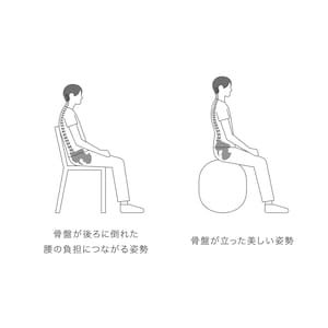 骨盤を動かして自然と直立した姿勢へ