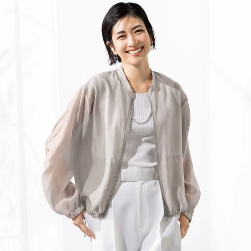 【定期お届け】[Mサイズ] シアー素材でオシャレに見えるブルゾン ：2回シリーズ