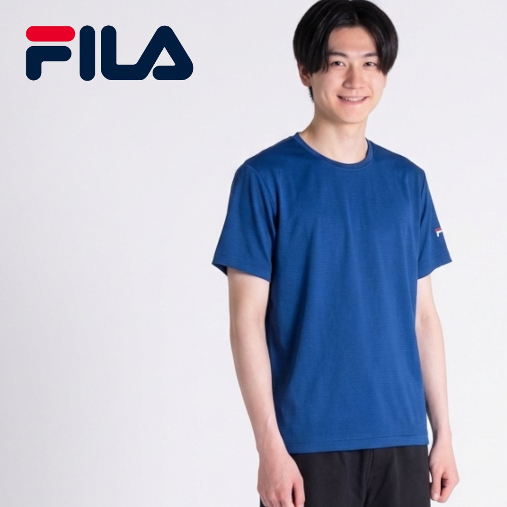【フィラ/FILA】メンズ スクエアメッシュ半袖Tシャツ