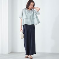 モデル身長167cm／M ※写真は撮影用のため股下+3cmになります。