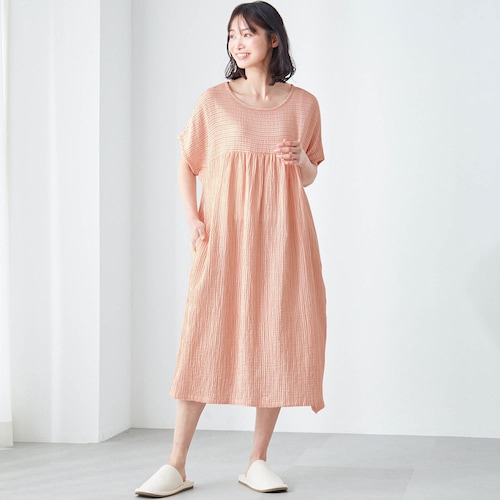 楊柳ダブルガーゼバスワンピ