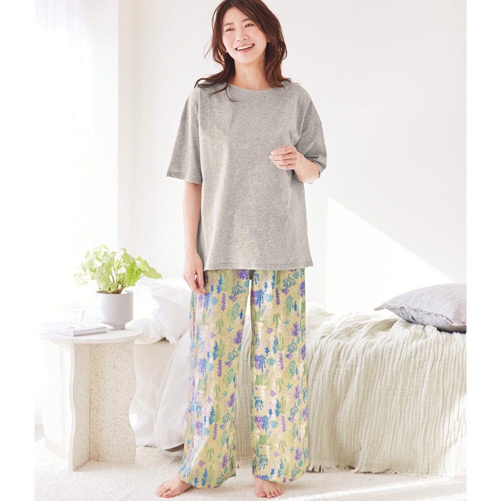 【ベルメゾン】綿素材の五分袖 & ダブルガーゼパンツパジャマ