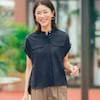 【ベルメゾン】麻調素材のバンドカラーシャツ