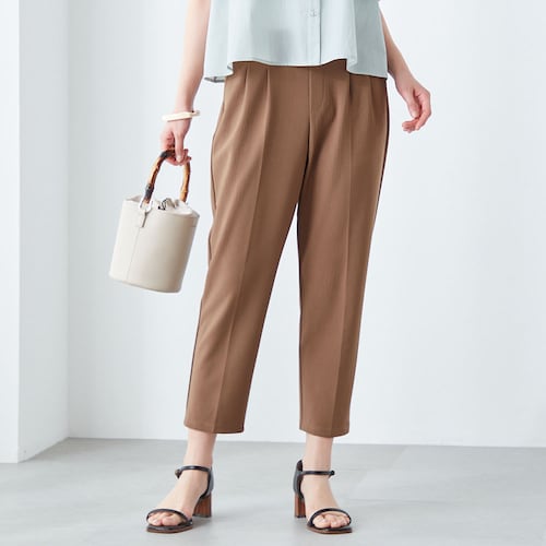 涼しくすっきり見える 裏メッシュテーパードパンツ