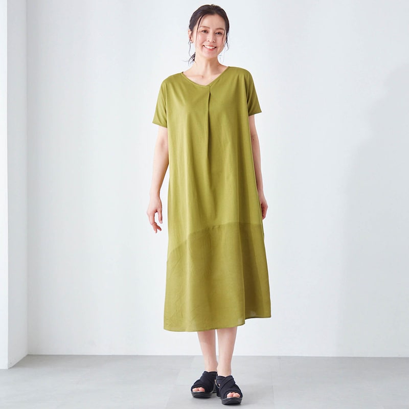 モデル身長167cm／M ※写真は撮影用のため身丈+3cmになります。