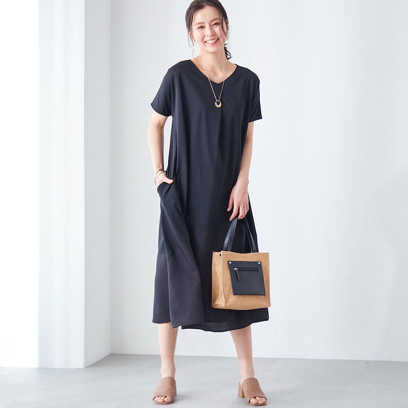 モデル身長167cm／M ※写真は撮影用のため身丈+3cmになります。