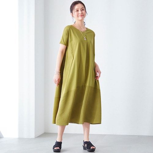 布帛切替えカットワンピース
