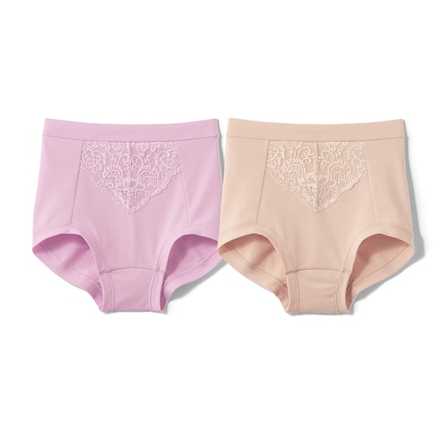 骨盤底筋ケアレース付きショーツ ２枚セット