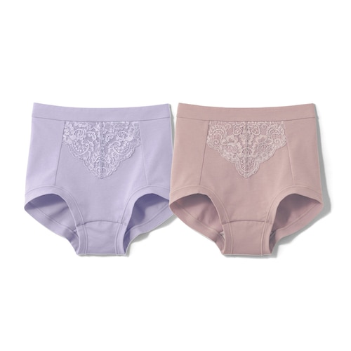 骨盤底筋ケアレース付きショーツ ２枚セット