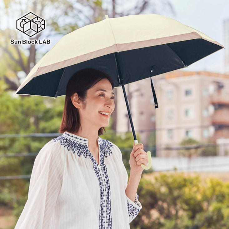 遮夏クール晴雨兼用傘2段折(Sun Block LAB)
