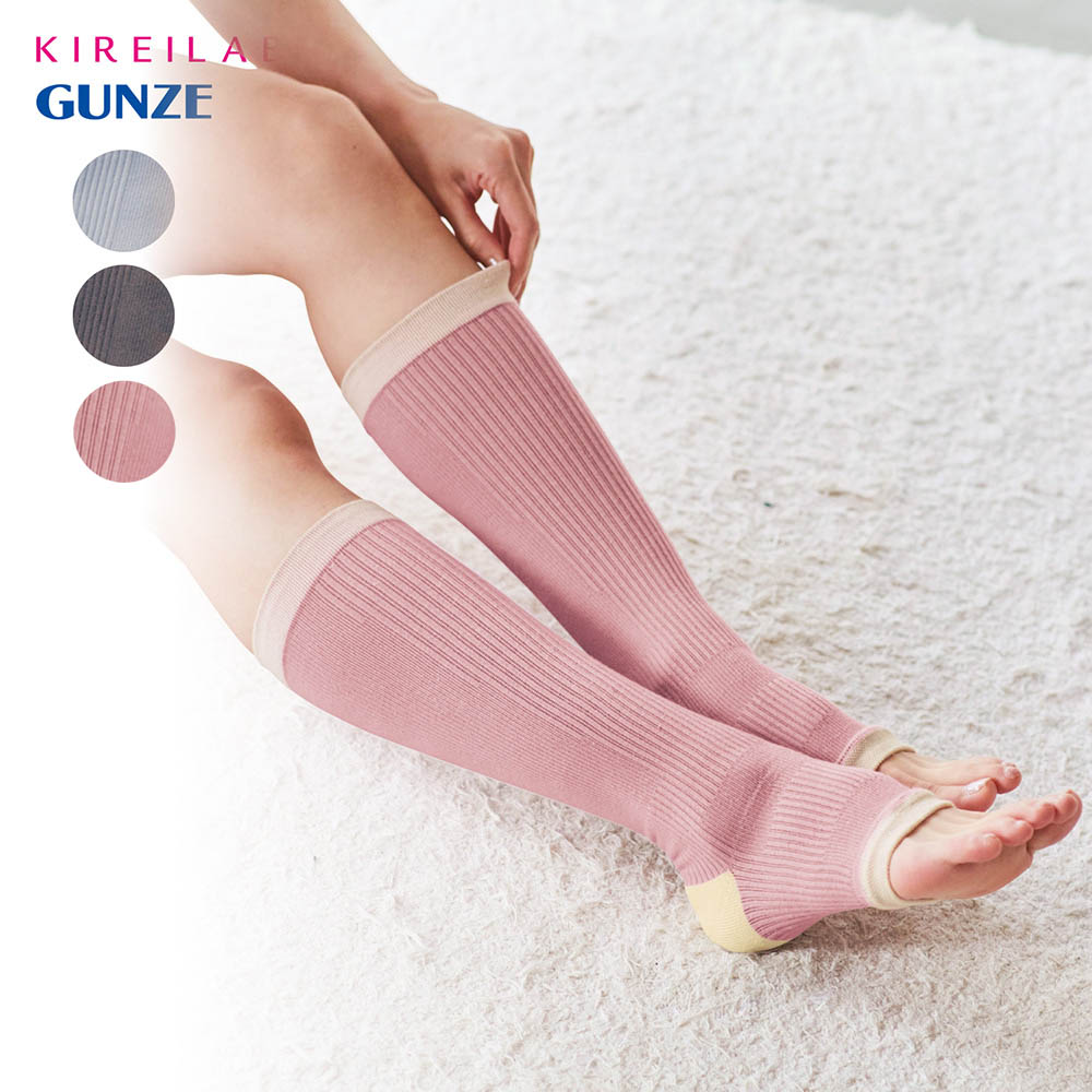 【キレイラボ/KIREILABO】ほどよく引き締めオープントゥソックス(Fitte)