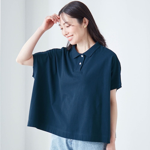 ちょっぴりワイドな半袖ポロシャツ