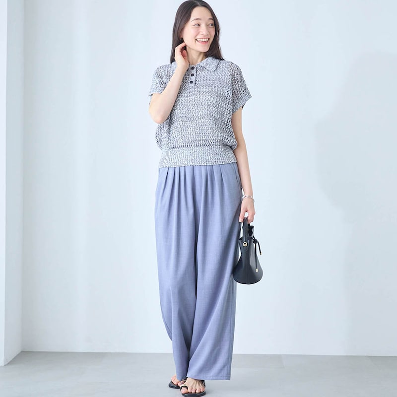 モデル身長171cm／M ※写真は撮影用のため股下+6cmになります。