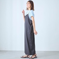 モデル身長168cm／M ※写真は撮影用のため総丈+6cmになります。