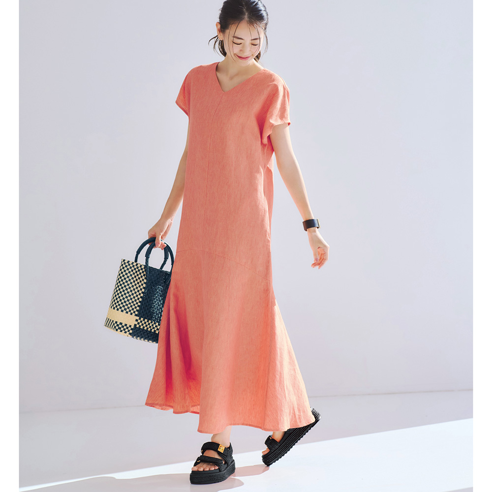 【スタイルノート/StyleNote】ヨーロピアンリネンロングワンピース