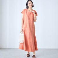 モデル身長168cm／M ※写真は撮影用のため着丈+6cmになります。