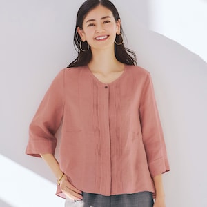 【スタイルノート/StyleNote】ヨーロピアンリネンブラウス