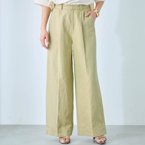 ヨーロピアンリネンワイドパンツ