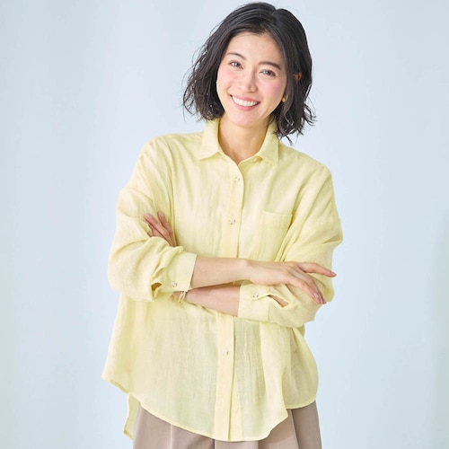 コットン混ボイルレギュラーシャツ