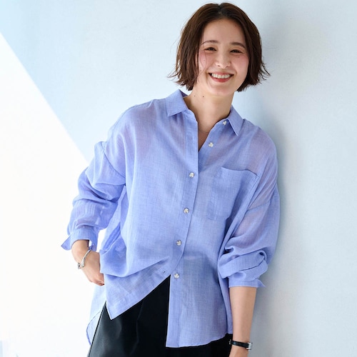 コットン混ボイルレギュラーシャツ