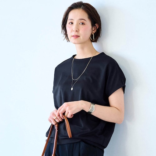 ラクしてキレイを叶えるカットソー【汗ジミ防止】