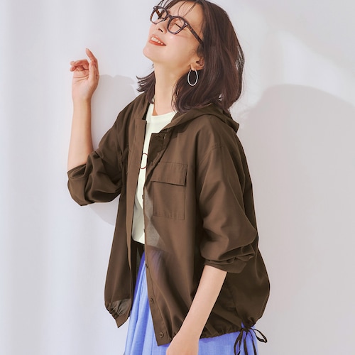 陽射しを防ぐUVカットシアーパーカ【遮熱】