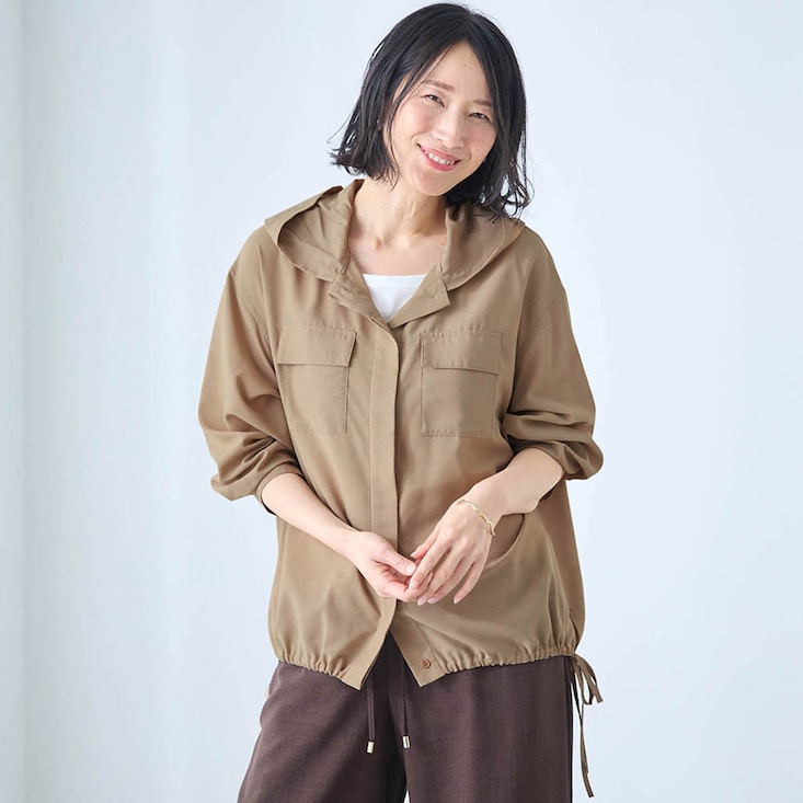 陽射しを防ぐUVカットシアーパーカ【遮熱】