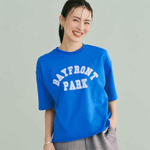 大人のミニ裏毛プリントスウェット