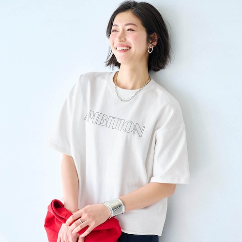 大人のミニ裏毛プリントスウェット