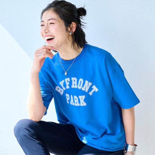 大人のミニ裏毛プリントスウェット