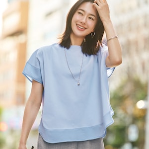 【スタイルノート/StyleNote】汗ジミが目立ちにくい異素材使いカットソー