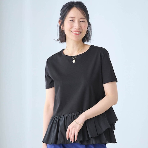 フリルデザインカットソー