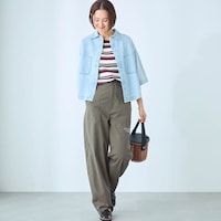 モデル身長168cm／M※写真は撮影用のため股下+6cmになります。
