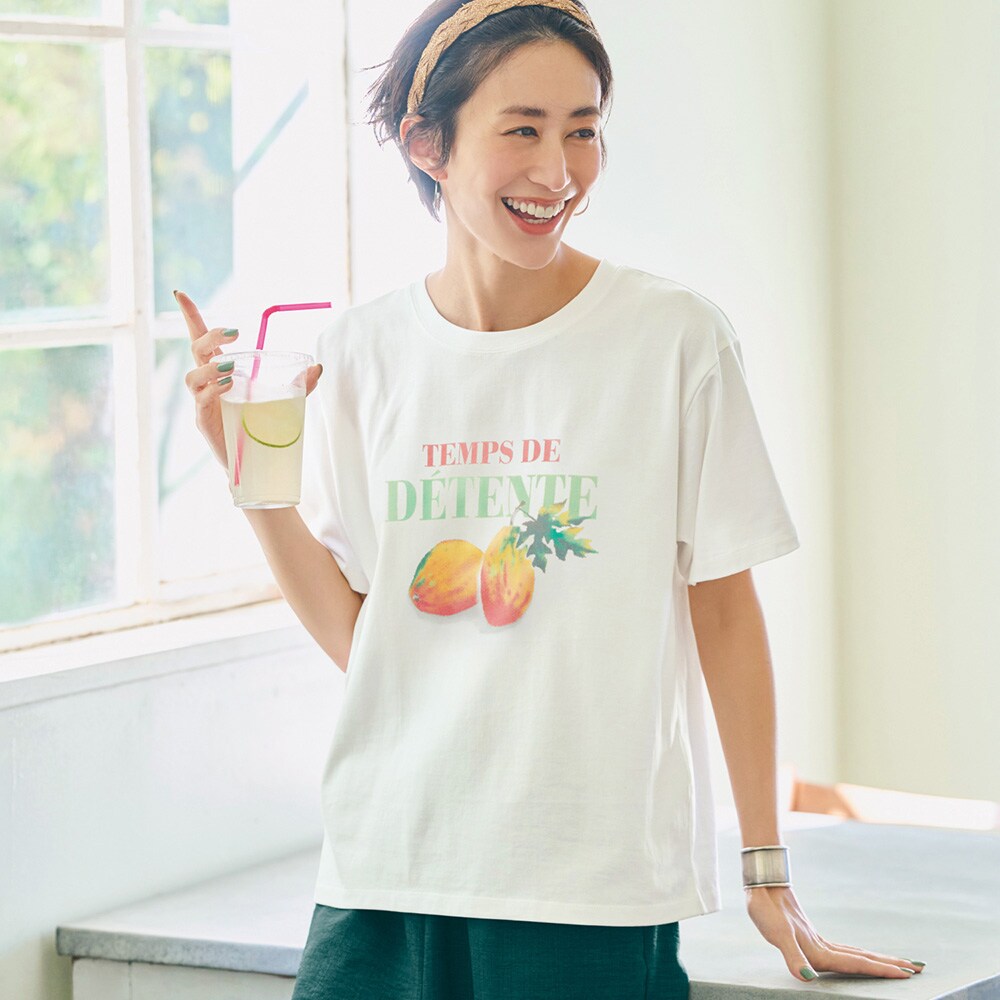 【ロウイング/Rowing】フルーツモチーフTシャツ【汗ジミ防止】