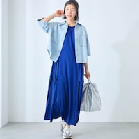 モデル身長168cm／M ※写真は撮影用のため着丈+6cmになります。