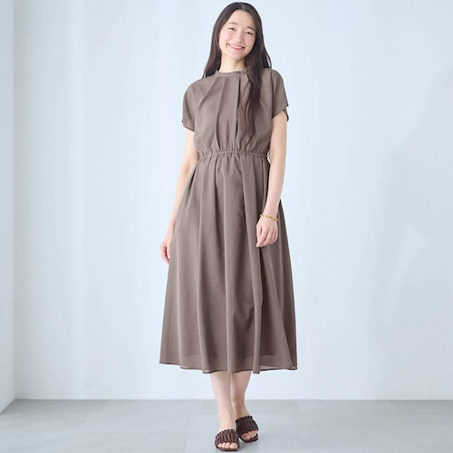 【カセット服】夏素材フロントタックワンピース
