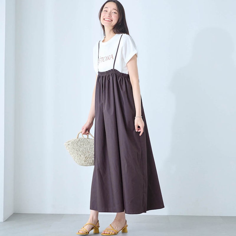 モデル身長171cm／M ※写真は撮影用のため総丈+6cmになります。