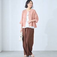 モデル身長168cm／M ※写真は撮影用のため股下+6cmになります。