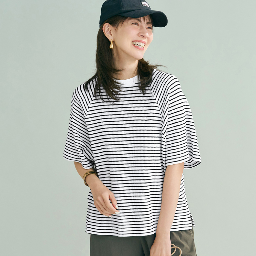 【ロウイング/Rowing】表情のある綿混カットソー