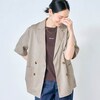 【スタイルノート/StyleNote】麻調合繊素材の5分袖ジャケット 【メディア多数掲載!】