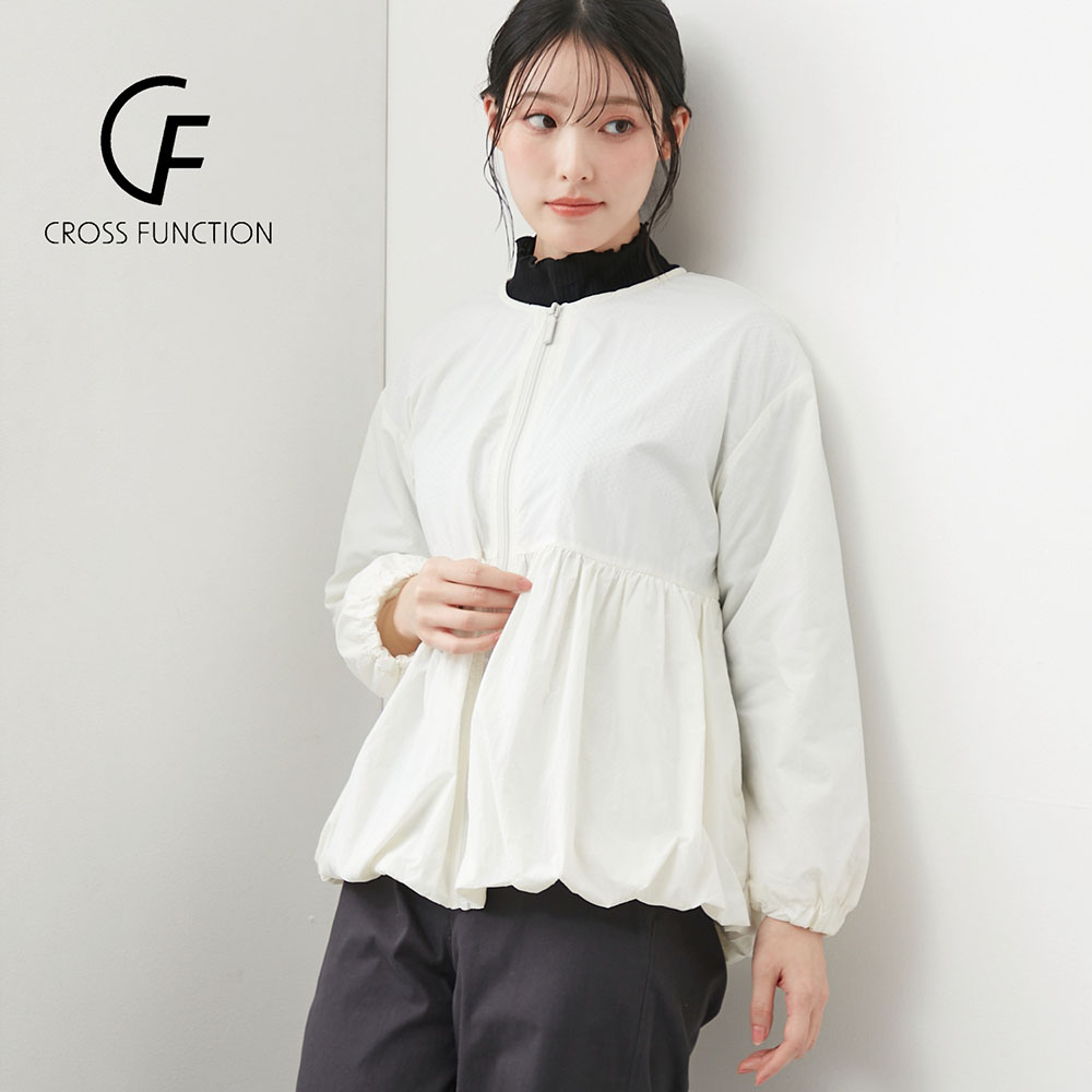 【クロスファンクション/CF】【2月4日セール追加】 裏起毛メッシュフレアブルゾン