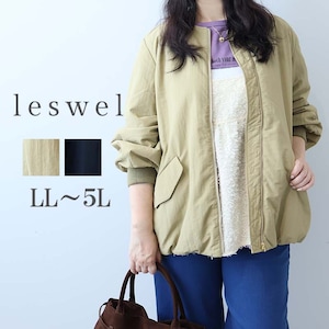 【レスウェル/leswel】中綿バックギャザーブルゾン 【大きいサイズ】