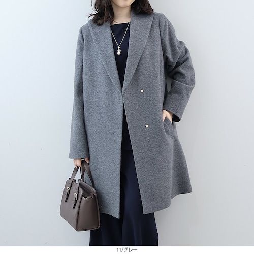 ショールカラーコート 【大きいサイズ】