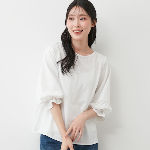 タック袖プルオーバー